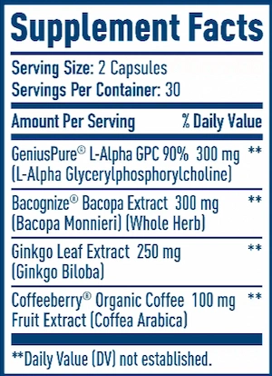 NativePath Brain Health Supplement Facts