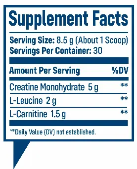 NativePath Native Creatine Supplement Fact